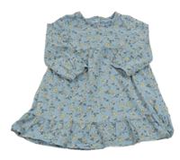 Modré kvetované bavlnené šaty TCM