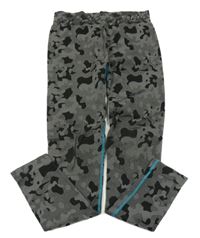 Šedo-černé vzorované spodní funkční kalhoty Kaytan