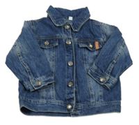 Tmavomodrá rifľová bunda