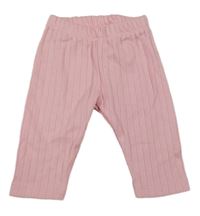 Ružové rebrované ľahké tepláky