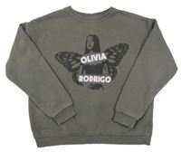 Tmavošedá hudební mikina s potiskem - Olivia Rodrigo Primark