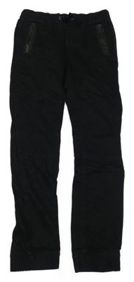 Čierne plátenné cuff nohavice C&A