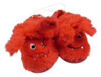 Červené kožešinové domácí bačkory s příšerkou F&F vel. 20-22