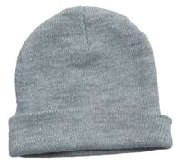 Sivá trblietavá pletená čapica