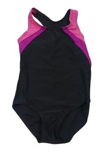 Čierno-ružové jednodielne plavky George