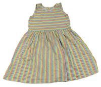 Bielo-farebné pruhované šaty kids