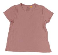 Staroružové rebrované tričko H&M