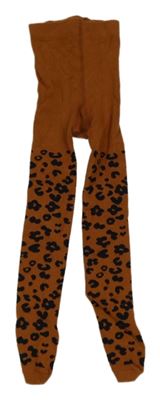 Hnědo-černé leopardí punčocháče H&M