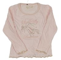 Svetloružové tričko s nápismi Girl2Girl