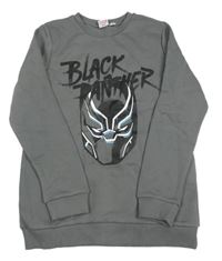 Sivá mikina s černým pantherem Marvel