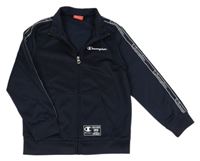 Tmavomodrá sportovní funkční propínací mikina s logem Champion