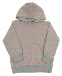 Sivá mikina s nápismi a kapucňou Y.F.K.