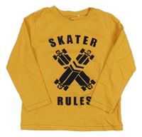 Okrové triko s nápisem Topolino