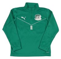 Zelená športová funkčná mikina s logom Puma