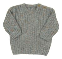 Světlemodro-farebný pletený sveter