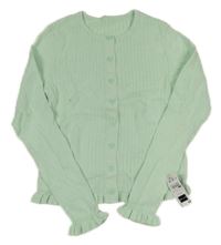 Nové - svetlozelený ľahký prepínaci sveter dunnes