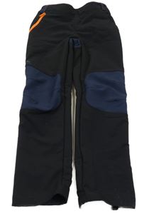 Černo-modré softshellové kalhoty Decathlon