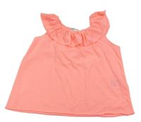 Neónově ružový top s volánikom H&M