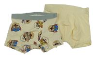 2x boxerky - smetanové + smetanové s Tlapkovou patrolou H&M