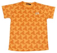 Oranžové vzorované sportovní funkční tričko Under Armour