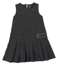 Tmavošedé melírované úpletové šaty Zara