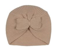 Svetloružová pletená turbanová čapica s mašlou Primark