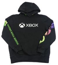 Čierna mikina s potlačou a kapucí - X-BOX