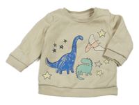 Béžová mikina s dinosaurami M&S
