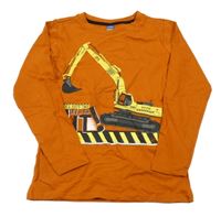 Oranžové tričko s bágrom Dopodopo