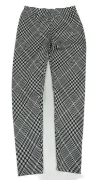 Bielo-čierne kockované legíny Y.F.K.