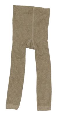 Béžové rebrované punčocháčové legíny H&M