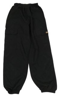 Čierne cargo cuff nohavice Shein