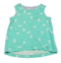 Tyrkysovo-biele vzorované tielko Cat&Jack