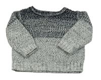 Čierno-sivý melírovaný sveter Primark