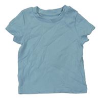 Modré rebrované crop tričko M&S