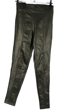 Dámske zlaté koženkové tregíny M&S