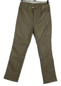 Dámské pískové koženkové kalhoty H&M