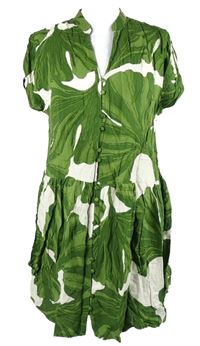Nové - Dámska zeleno-biela vzorovaná šatová tunika H&M