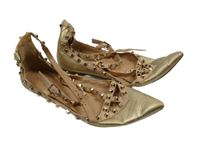 Dámské zlaté lodičky s cvočky vel. 38