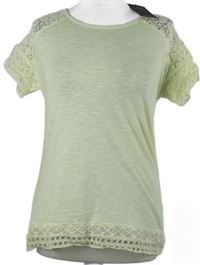 Nové - Dámské světlezelené tričko s krajkou M&S