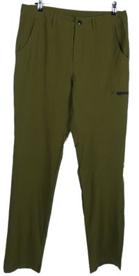 Pánské khaki šusťákové outdoorové kalhoty Newcential 