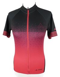 Dámske čierno-fuchsiové cyklistické funkčné tričko Vaude
