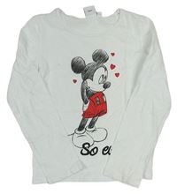 Biele tričko s Mickey Mousem Disney