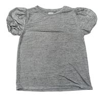 Sivo-čierne trblietavé úpletové tričko Next