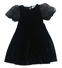 Čierne zamatové šaty Zara