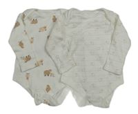2x biele body s ovečkami zn. Primark