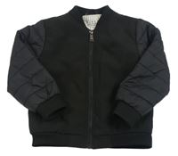 Čierna šušťáková zateplená bunda River Island