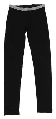 Čierno-strieborné legíny Pepperts