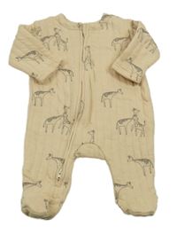 Béžový zateplený overal se žirafami George