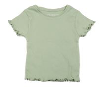 Světlekhaki rebrované tričko Primark